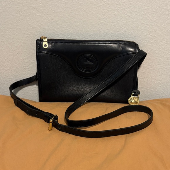 Dooney & Bourke Handbags - Dooney & Bourke Vintage All Weather Leather Black Leather Crossbody Bag